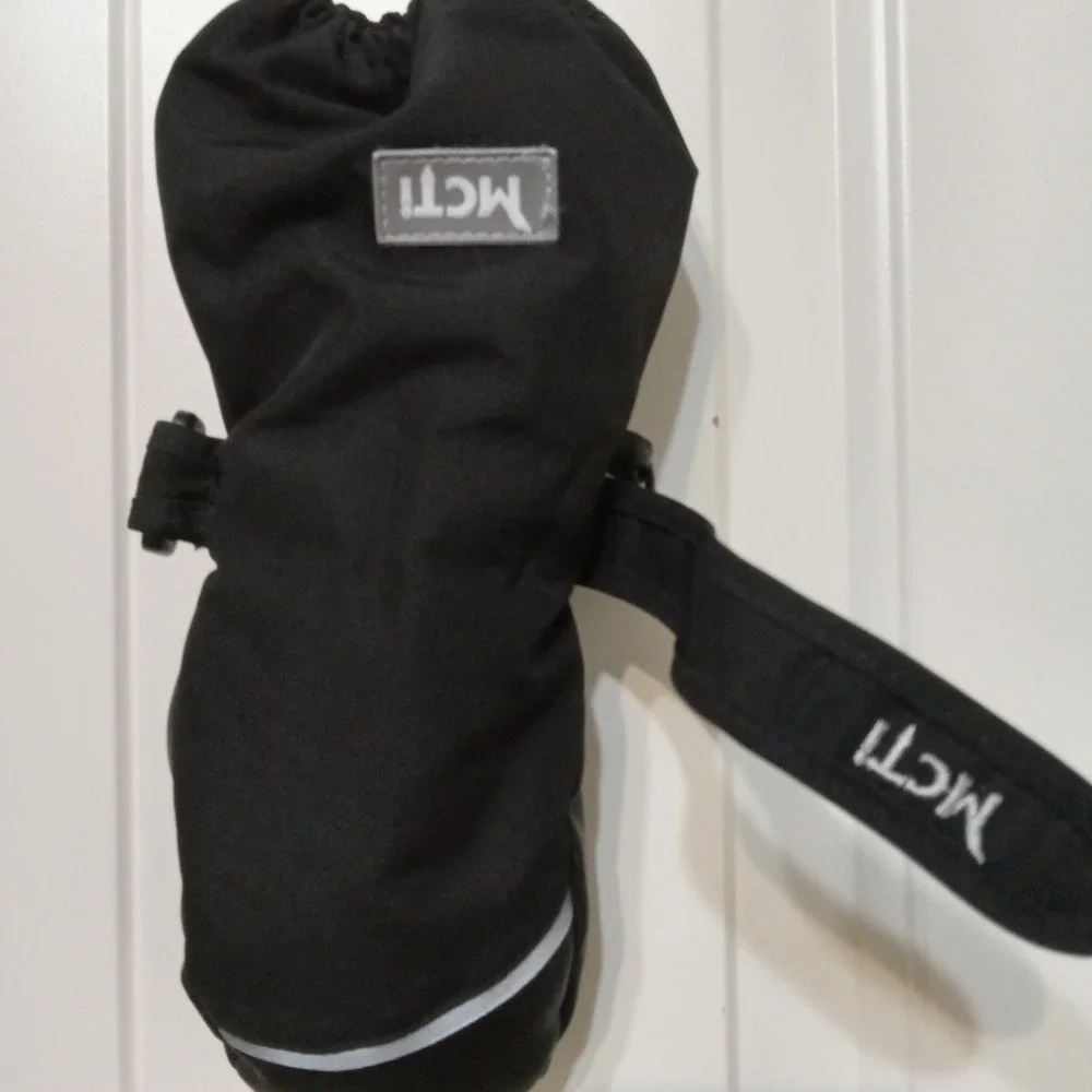 MCTI Kids Winter Mittens Black Fleece Lined‎ Waterproof Insulated KDS-19 XXXS